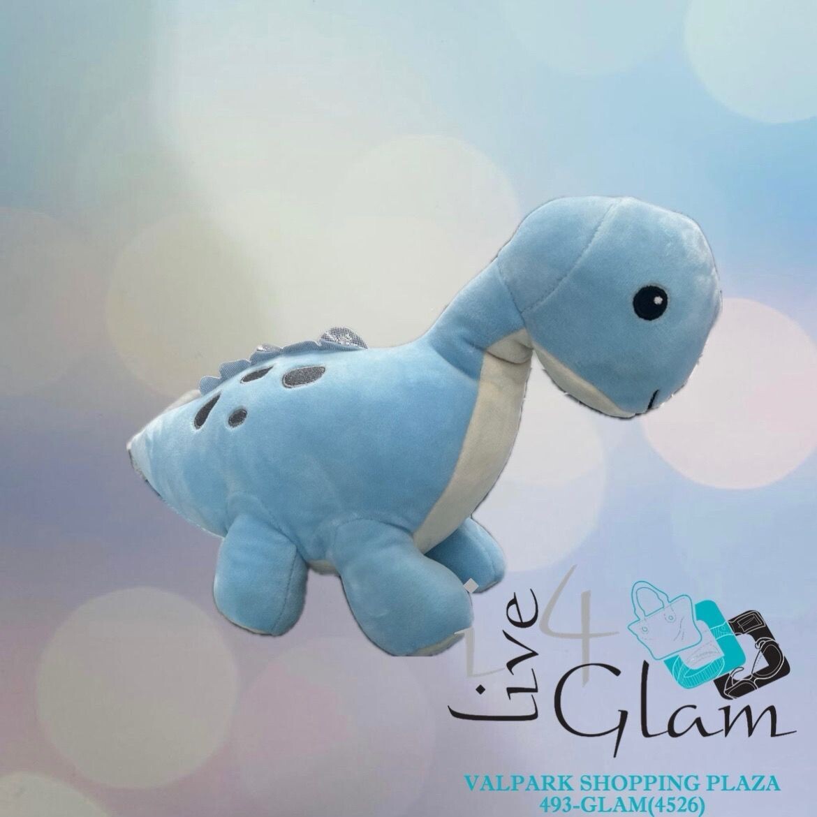 Plush Huggables Cute &amp; Cuddly Blue Dinosaur