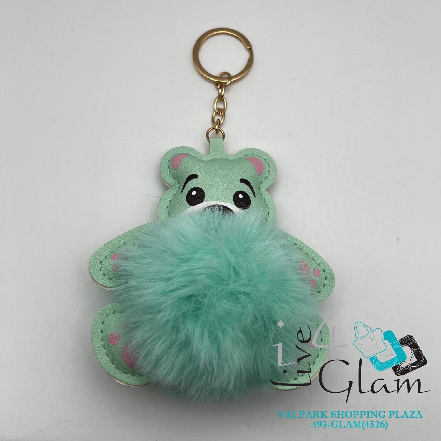 Plush Fluffy Bear Keychain