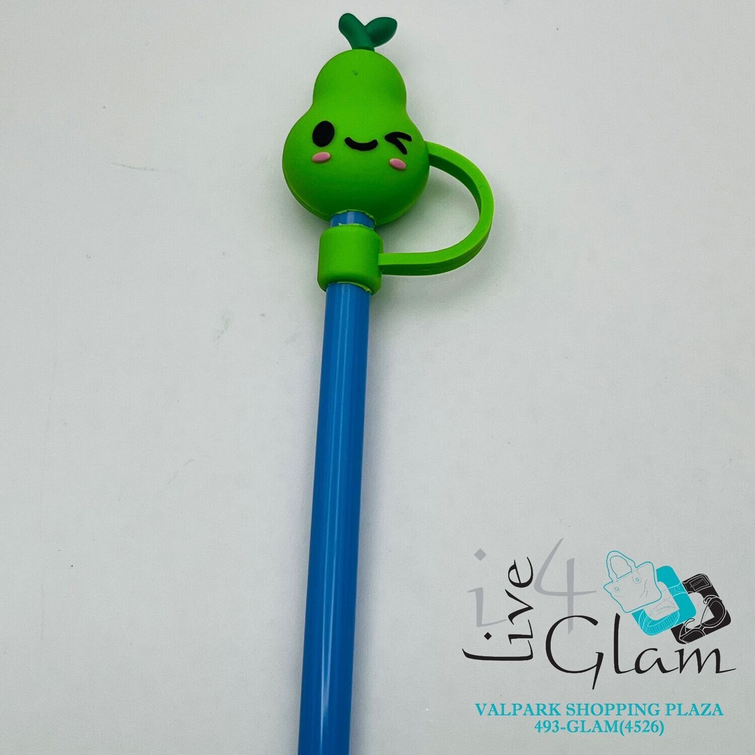 Pear Straw Cover w Straw