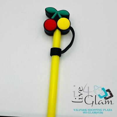 Cherry Straw Cover w Straw