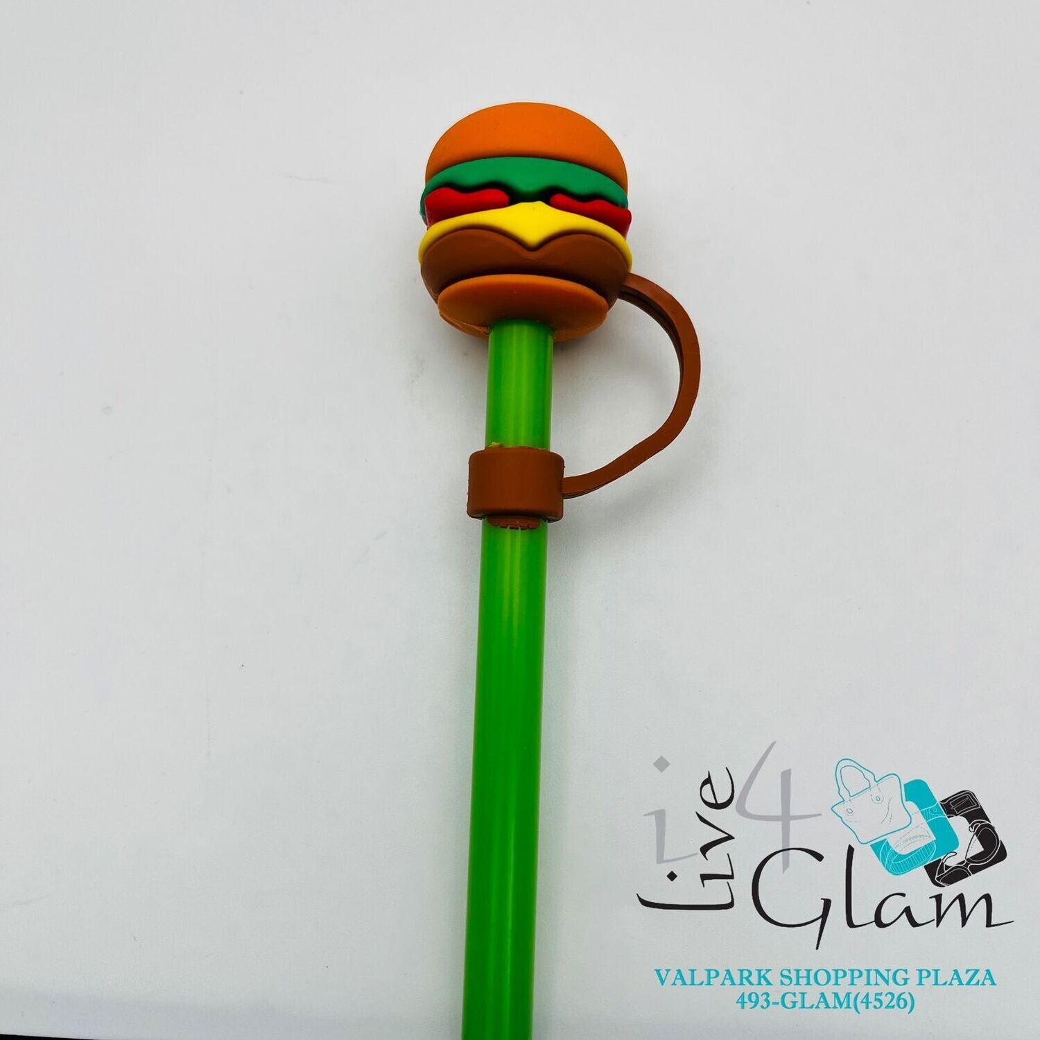 Burger Straw Cover w Straw
