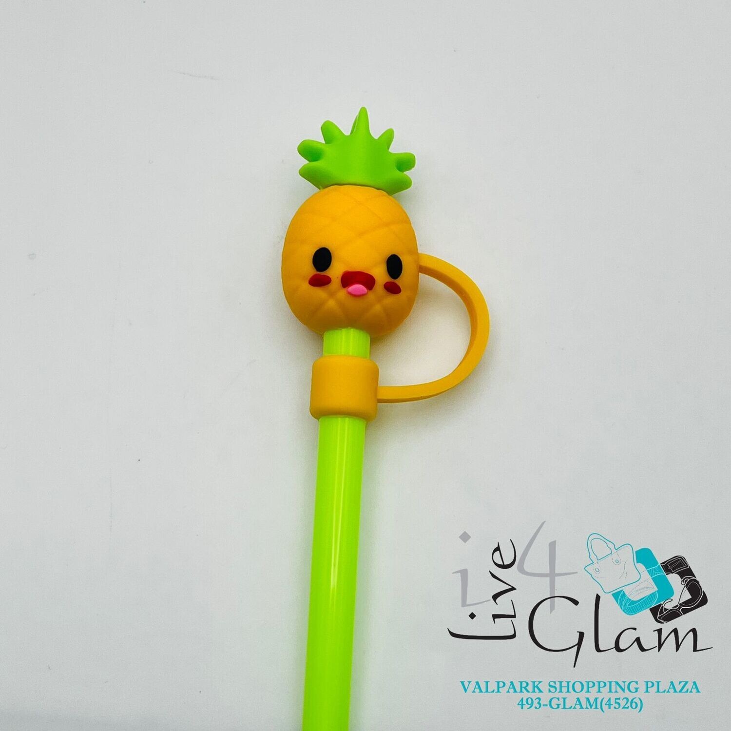 Pineapple Straw Cover w Straw