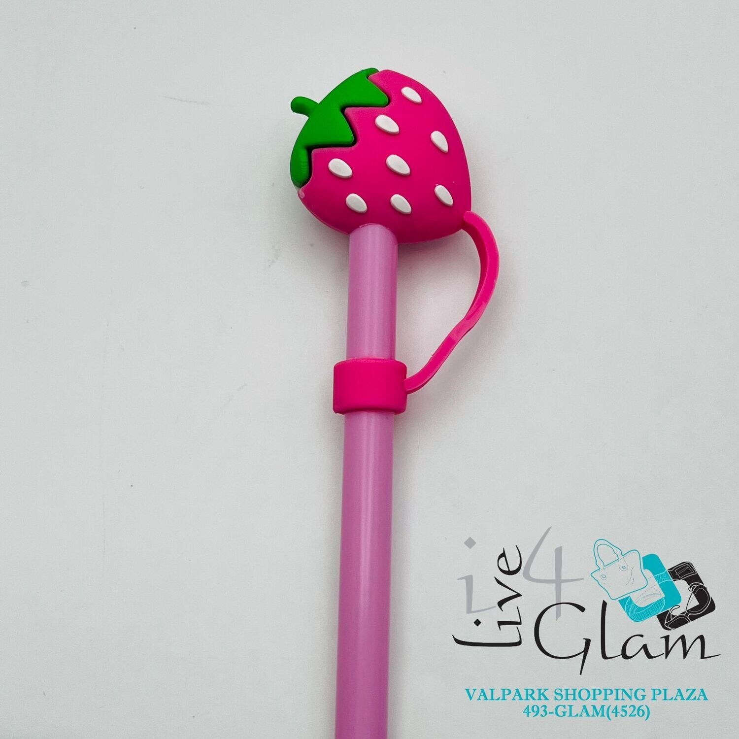 Strawberry Straw Cover w Straw