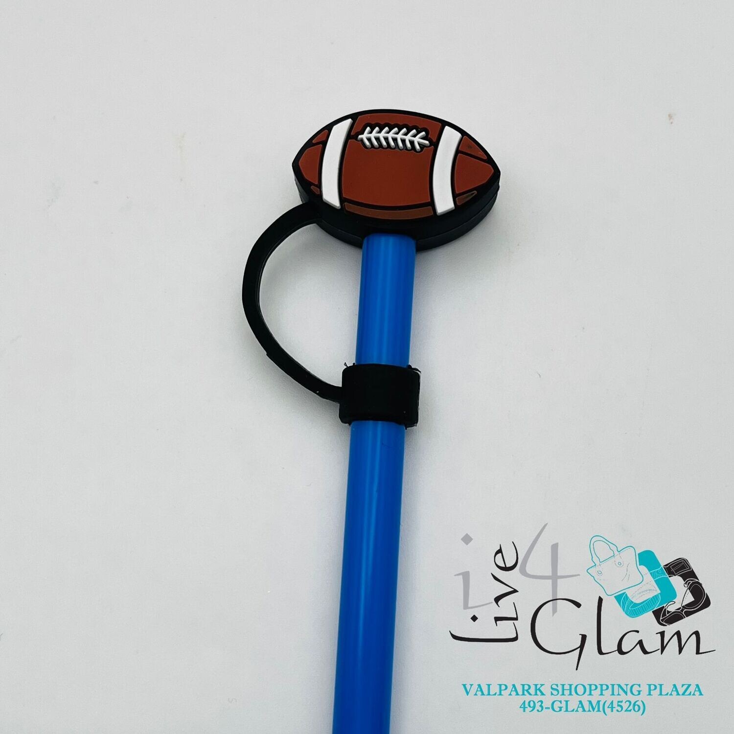 Football Straw Cover w Straw