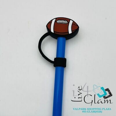 Football Straw Cover w Straw