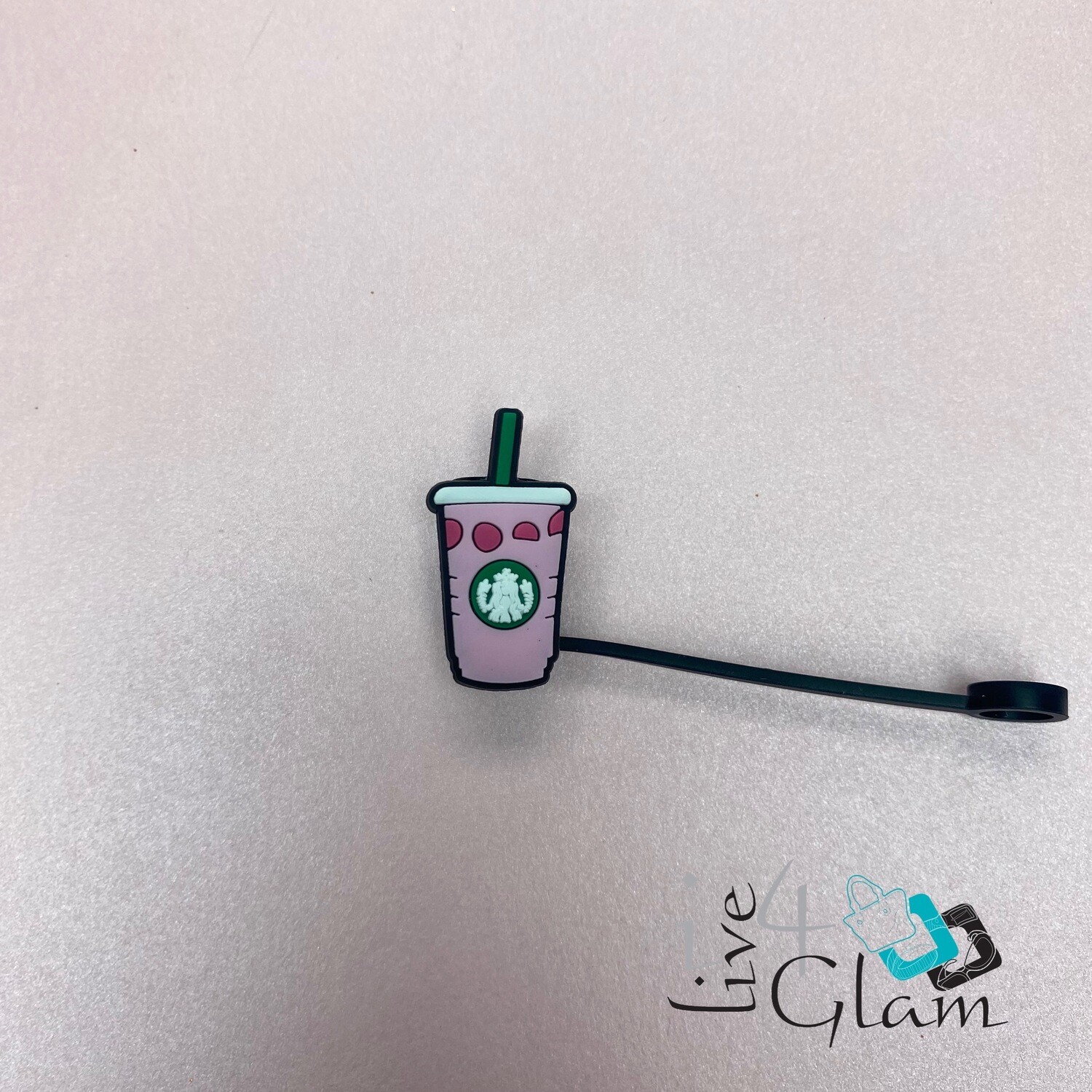 Pink Straw Cover Coffee Cup