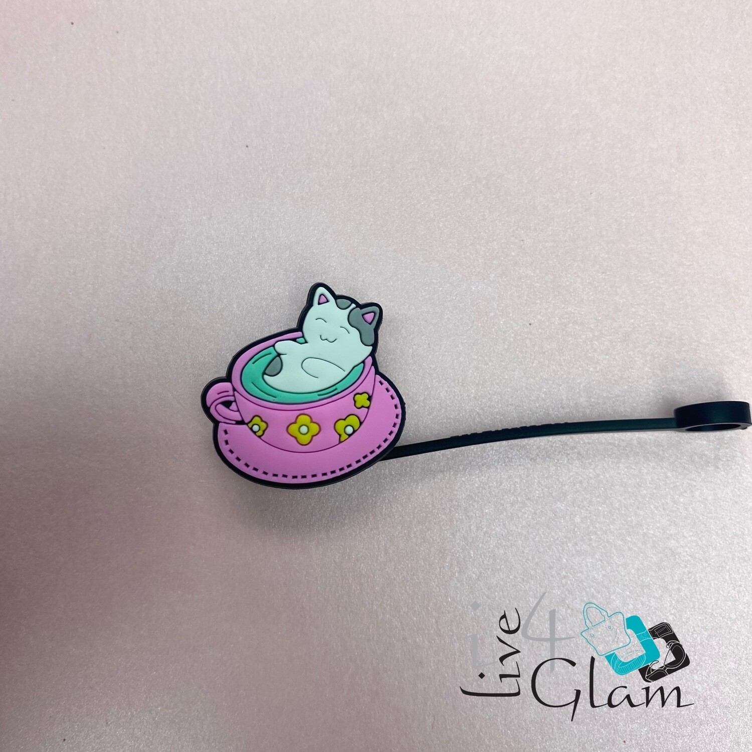 Pink Straw Cover Kitten