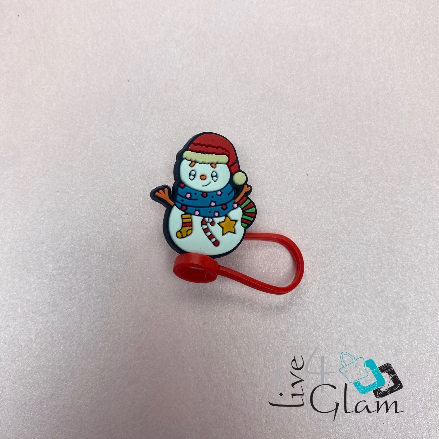 Silicone Straw Cover Snowman
