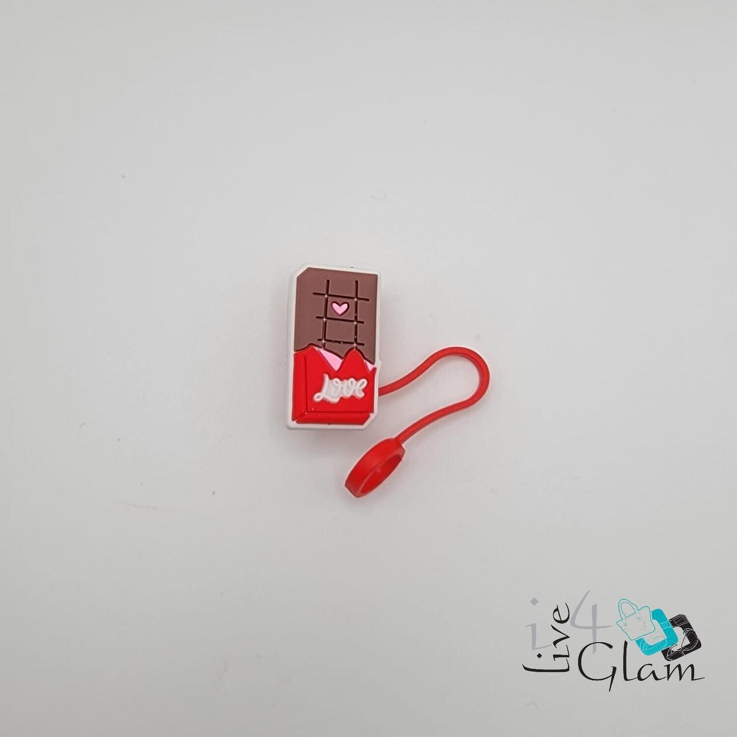 Valentine Straw Cover Chocolate