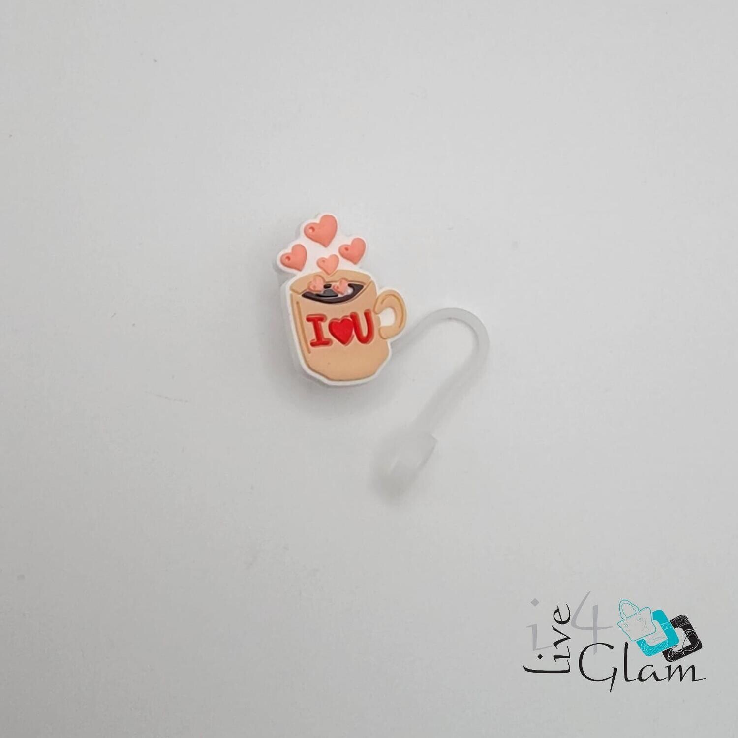 Valentine Straw Cover Heart Mug