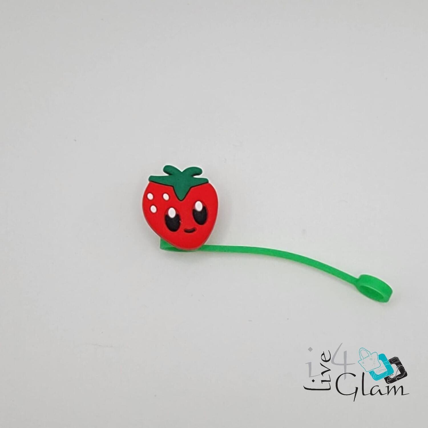 Silicone Straw Cover Cute Strawberry