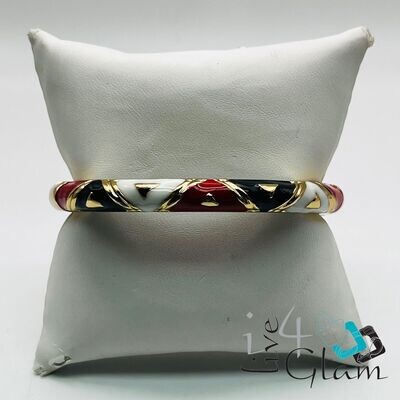 Trinidad and Tobago Red,White and Black Triangle Bangle