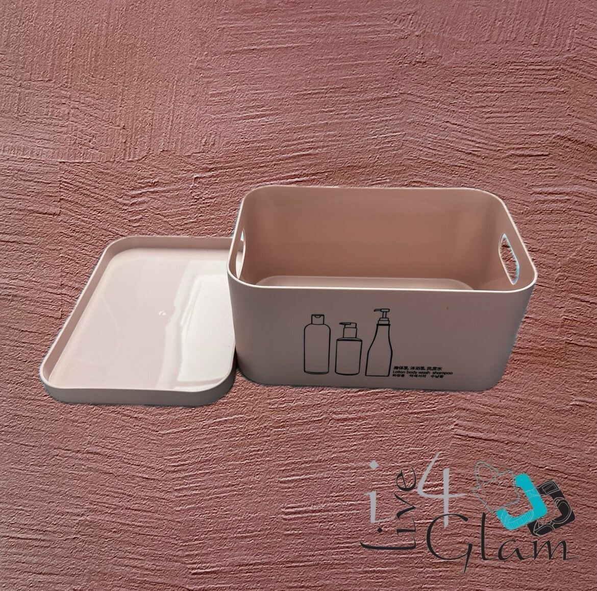 Large Beauty Storage Container, Color: Pink