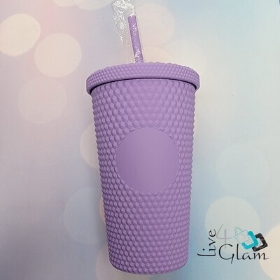 Textured Cup w Straw