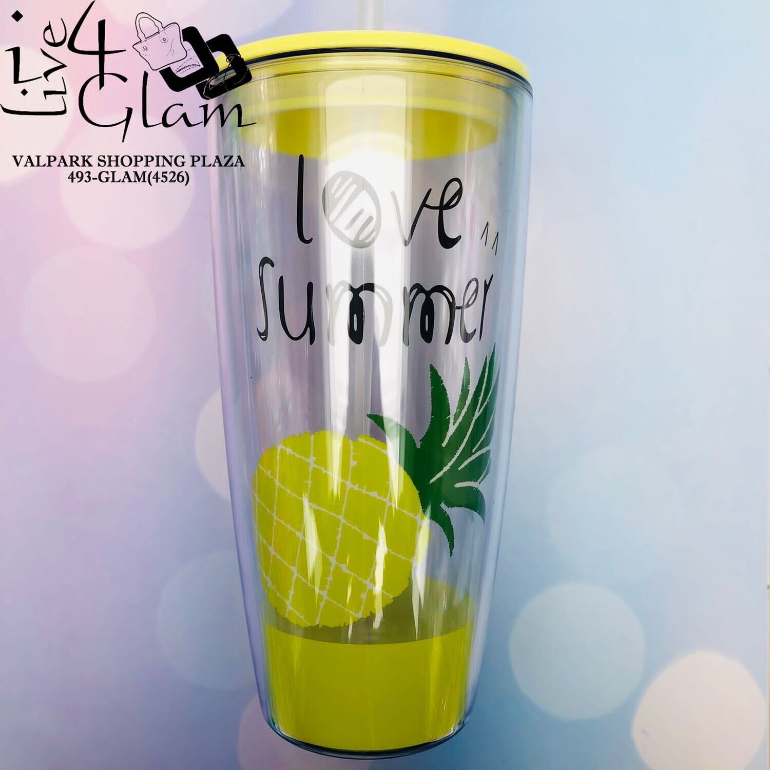 Love Summer Straw Cup, Color: Yellow