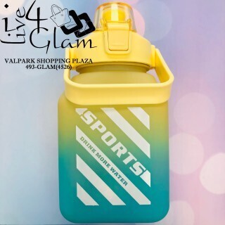 50oz (1500ml) Water Bottle, Color: Yellow/Blue