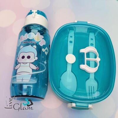 Crown Bowl and Water Bottle Set