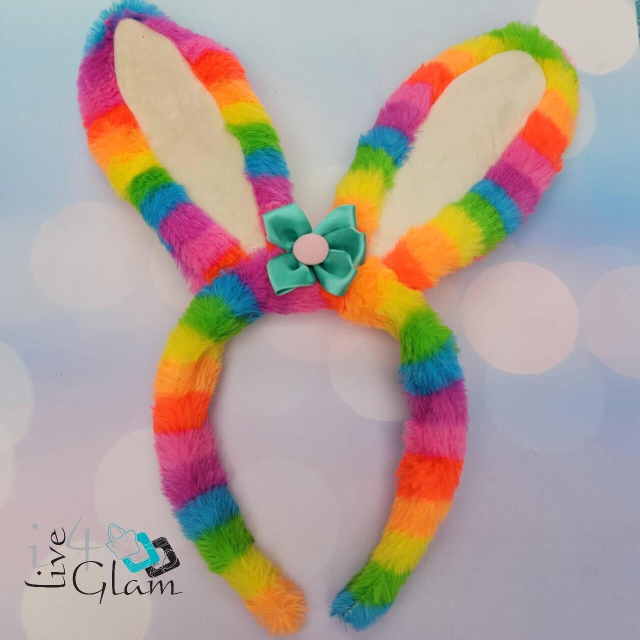 Light-Up Rainbow Easter Bunny Ears Bando