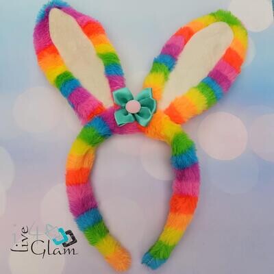 Light-Up Rainbow Easter Bunny Ears Bando