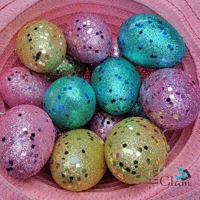 8 Glitter Easter Eggs