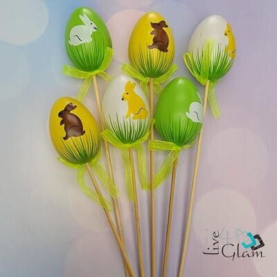 Bunny Easter Egg w Stick