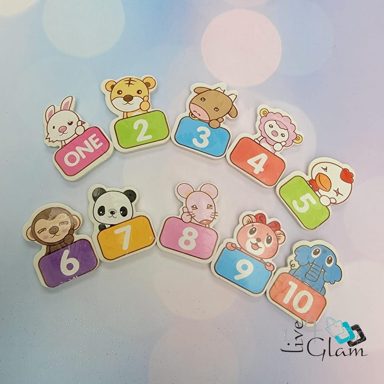 Assorted Number Erasers