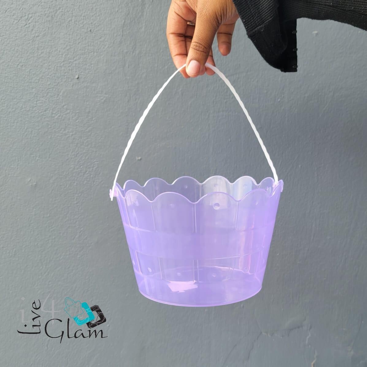 Clear Easter Basket , Color: Purple