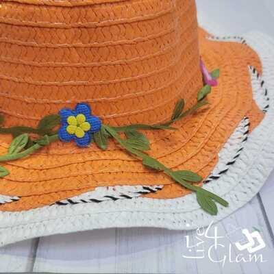 Kid's Easter Hat w  Floral Vine