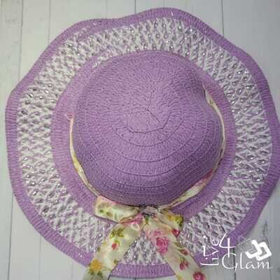 Kid&#39;s Easter Hat w Floral Ribbon and Gem