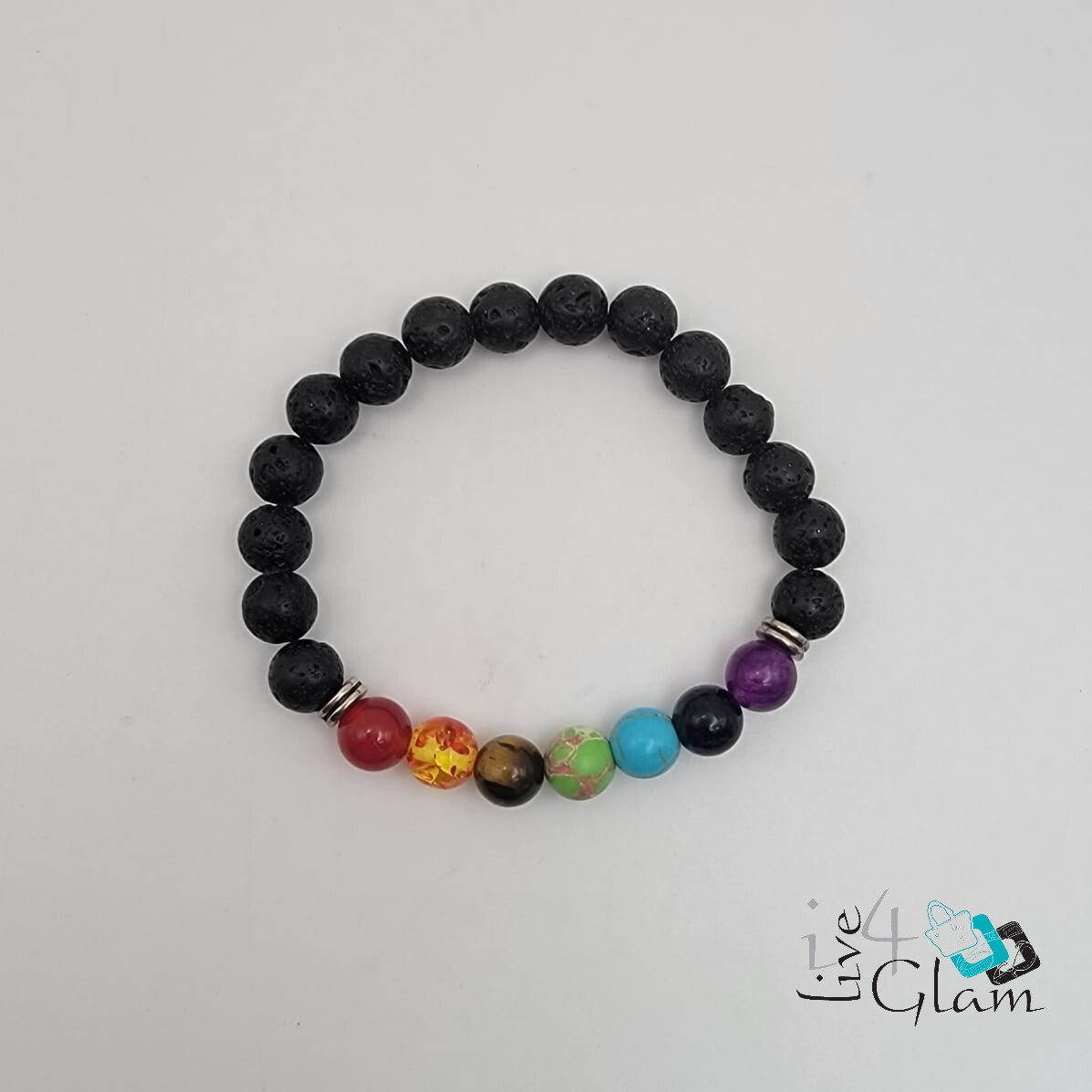 Chakra/ Lava Stone Gemstone Bracelet