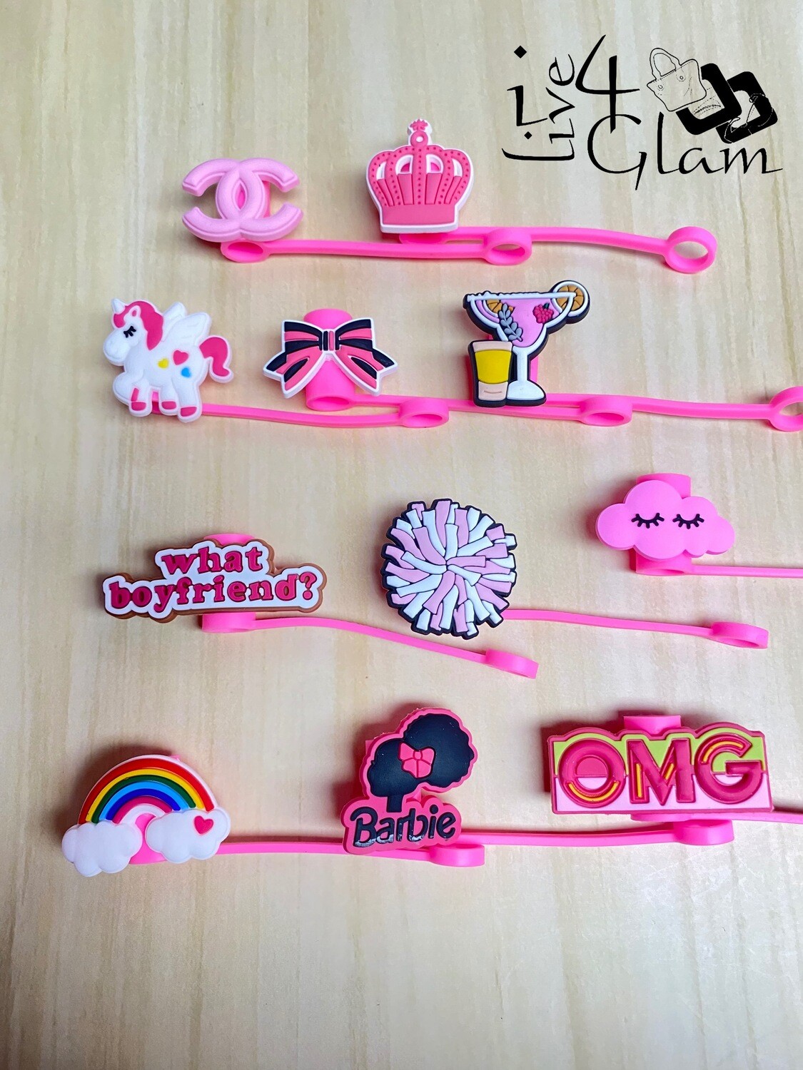 Cute Pink Straw Cover