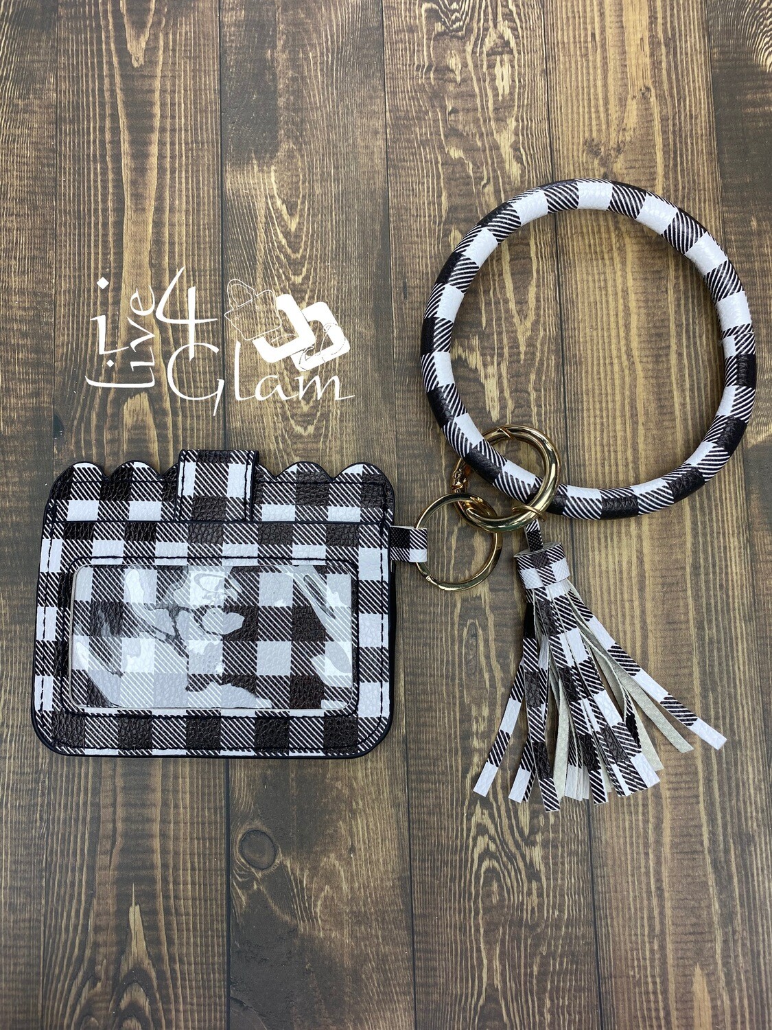 Pattern Cardholder Wristlet , Color: Checkered