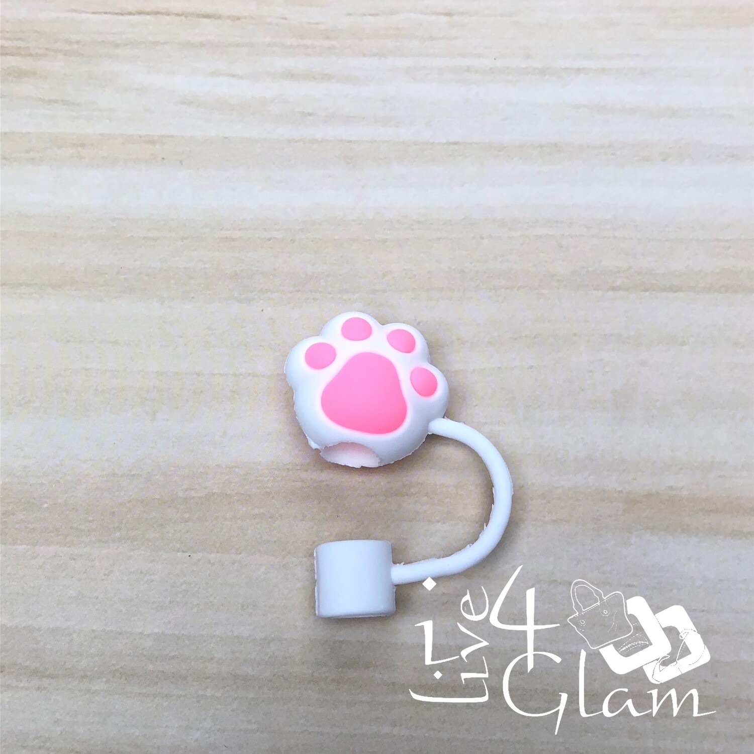 White Paw Large Straw Cover