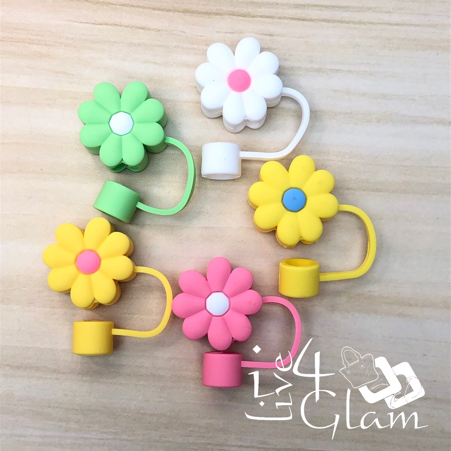 8 Petal Flower Large Straw Cover