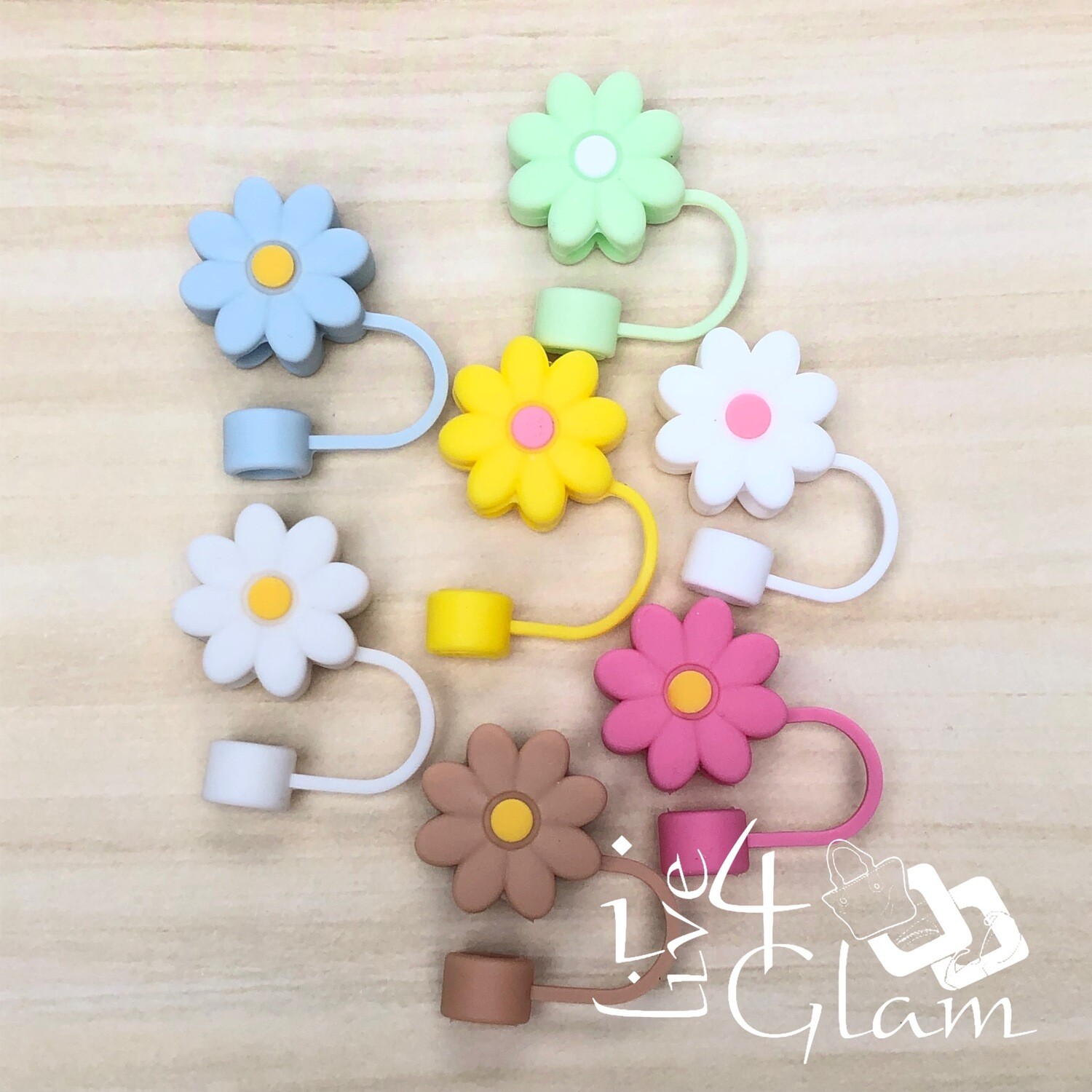 8 Petal Flower Large Straw Cover