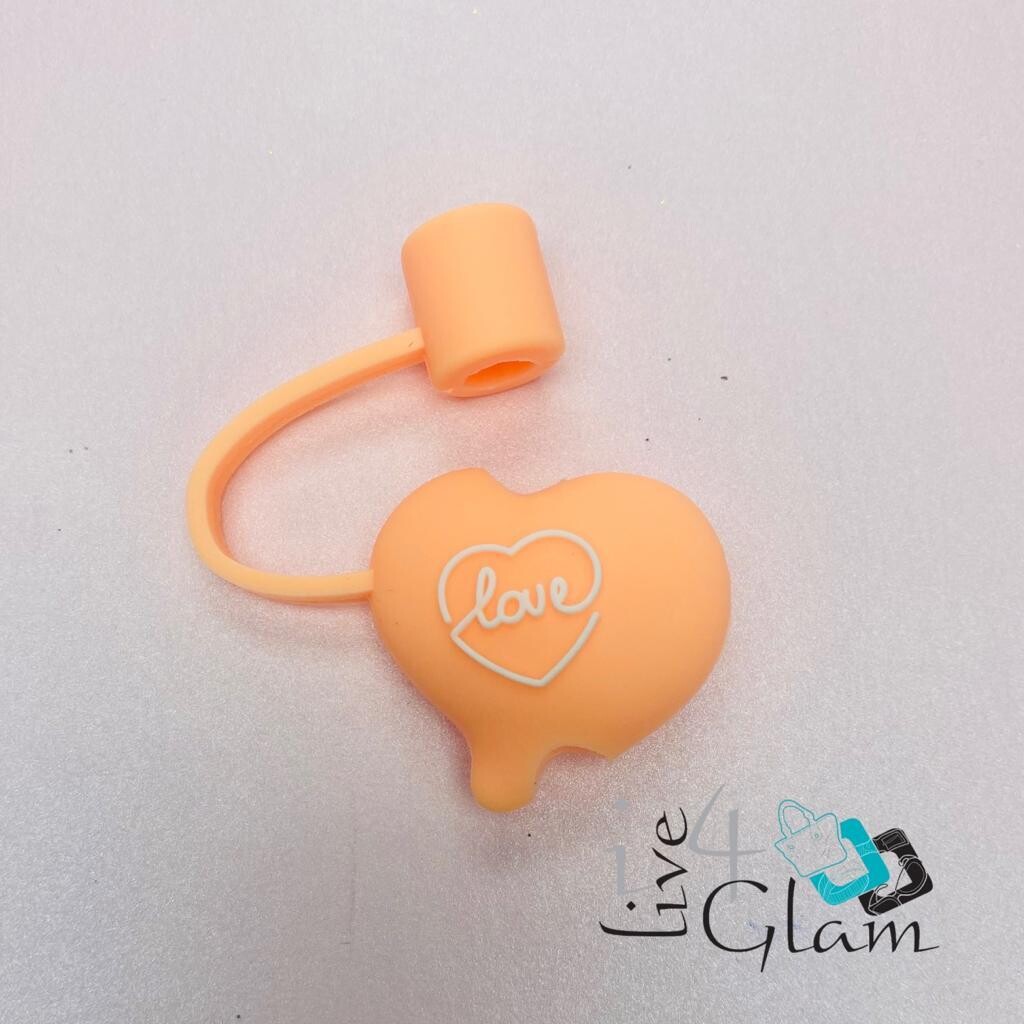 Silicone Straw Covers Love