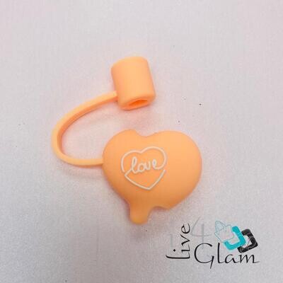 Silicone Straw Covers Love