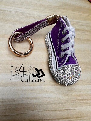 Rhinestone High Top Sneaker Keychain