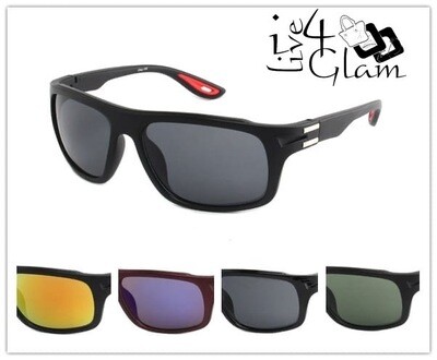 Mirrored Wrap Sunglasses 