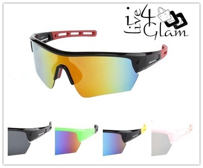 Mirrored Sporty Sunglasses 