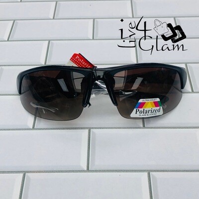 Men&#39;s Semi Rimless Wrap Sunglasses 