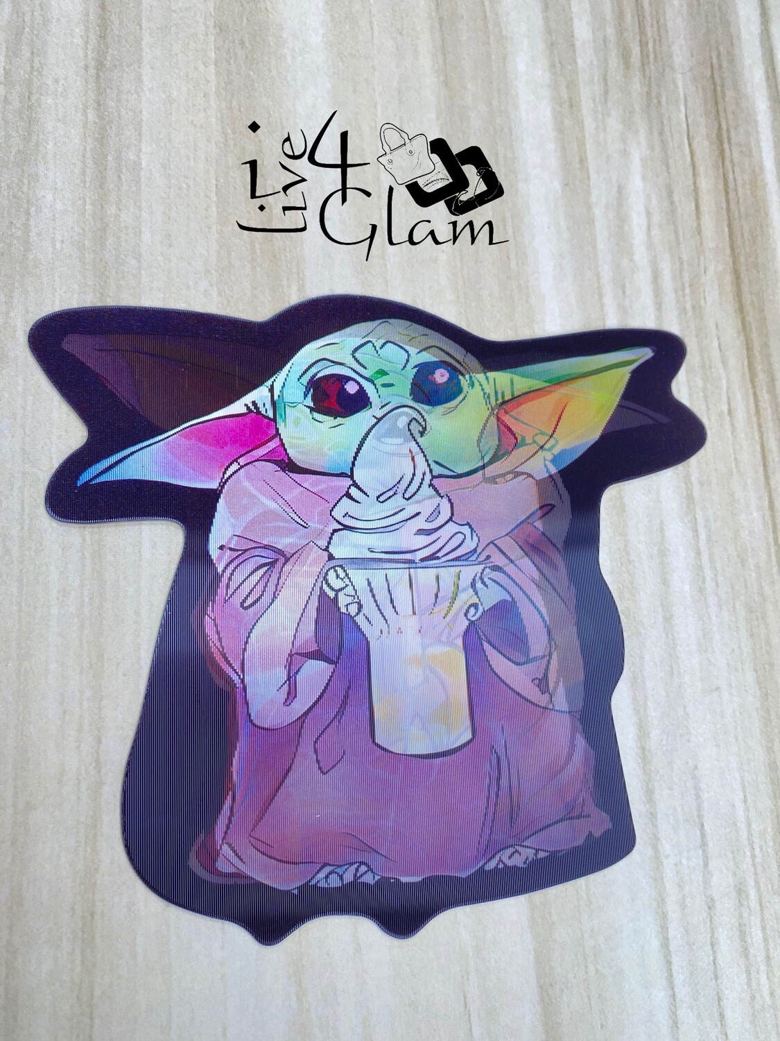 Yoda Holographic Sticker, Style: Style 1