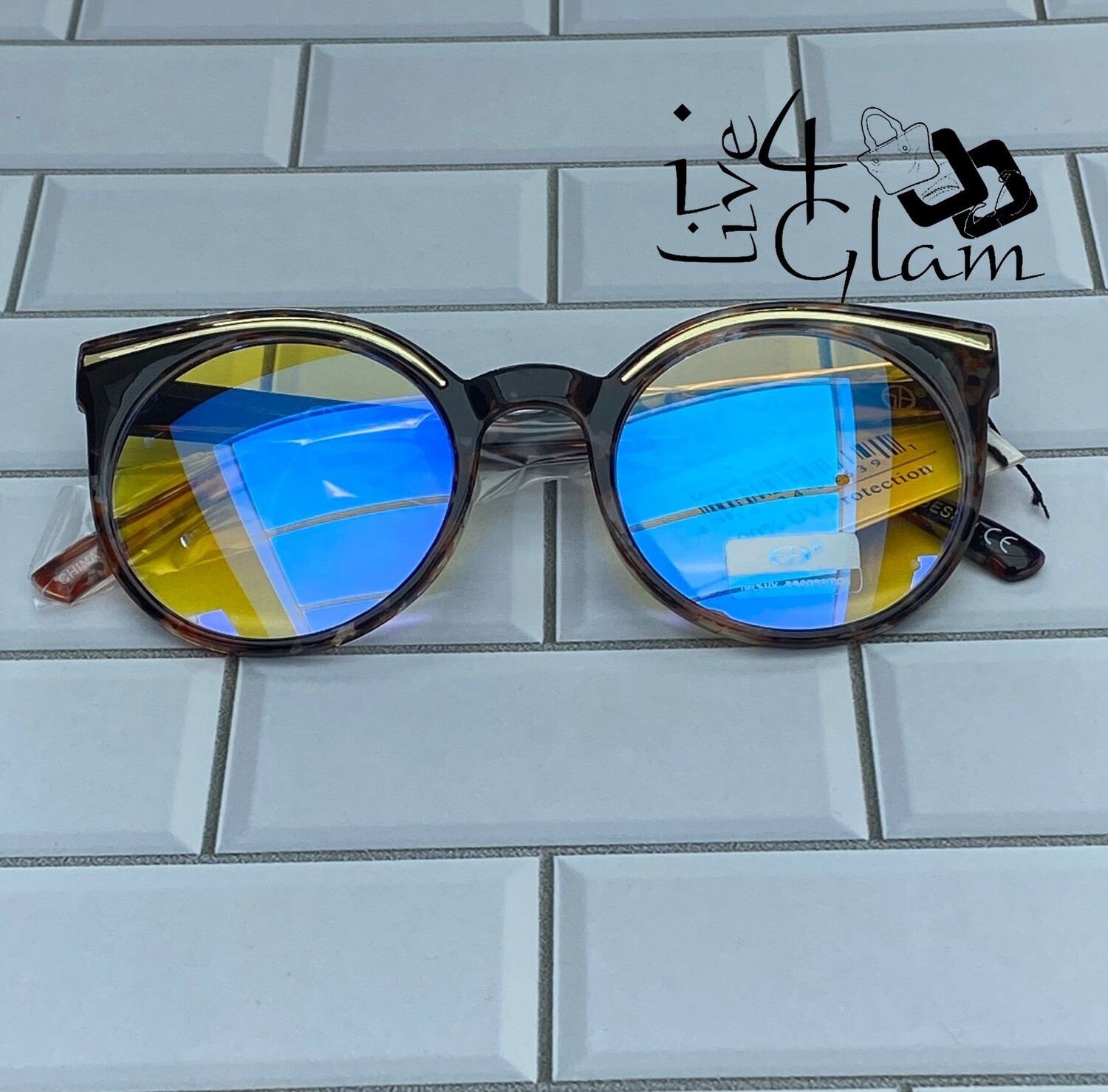 Mirrored Cat Eye Sunglasses , Color: Red