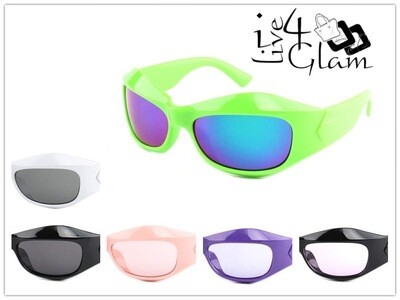 Curved Wrap Sunglasses 