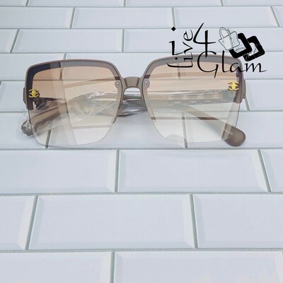 Oversized Square Frameless Sunglasses 
