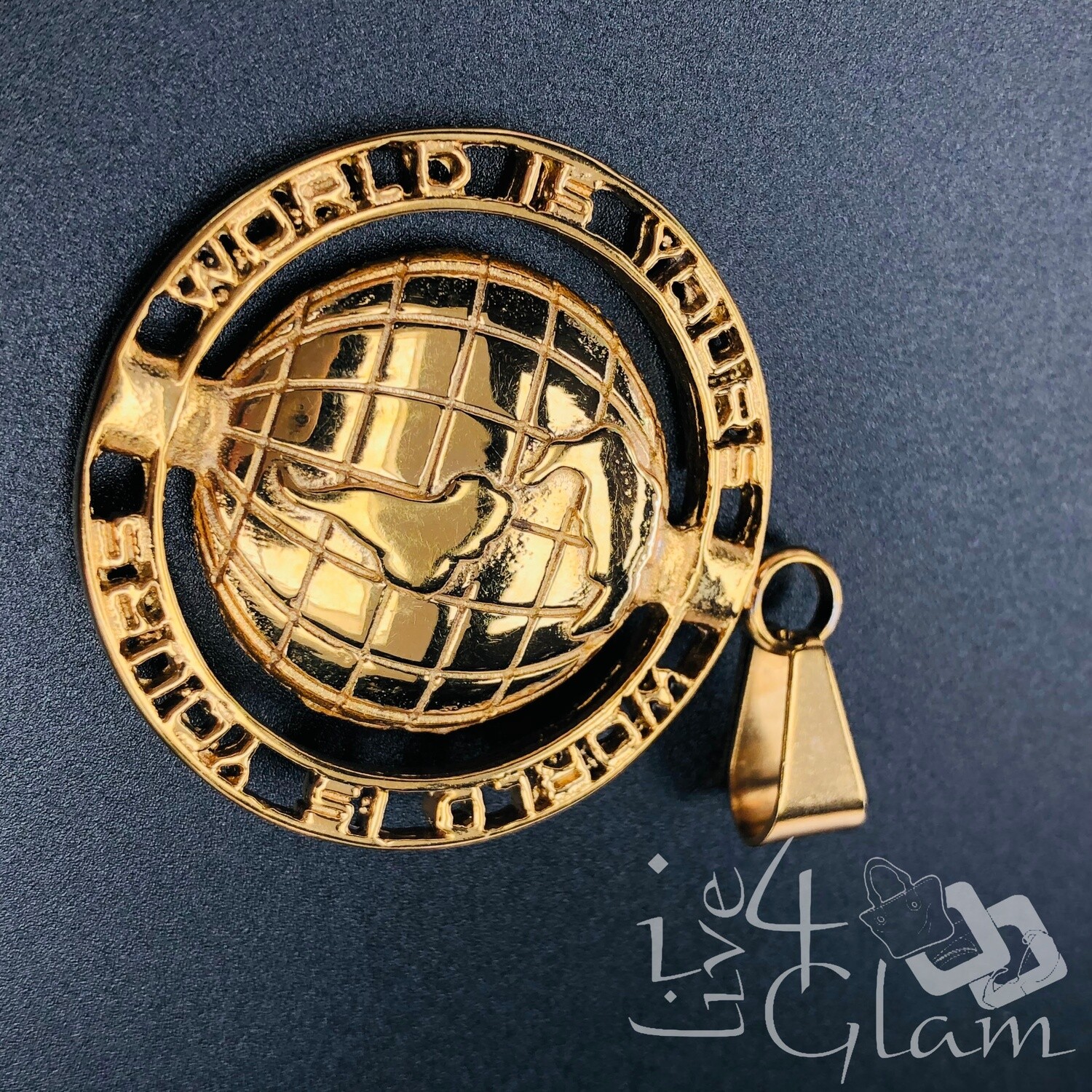 Stainless Steel World is Yours Pendant
