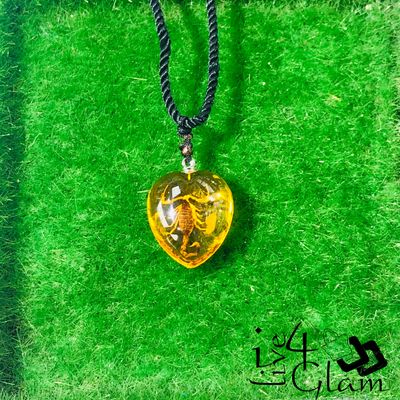 Real Animal Scorpion Heart Necklace
