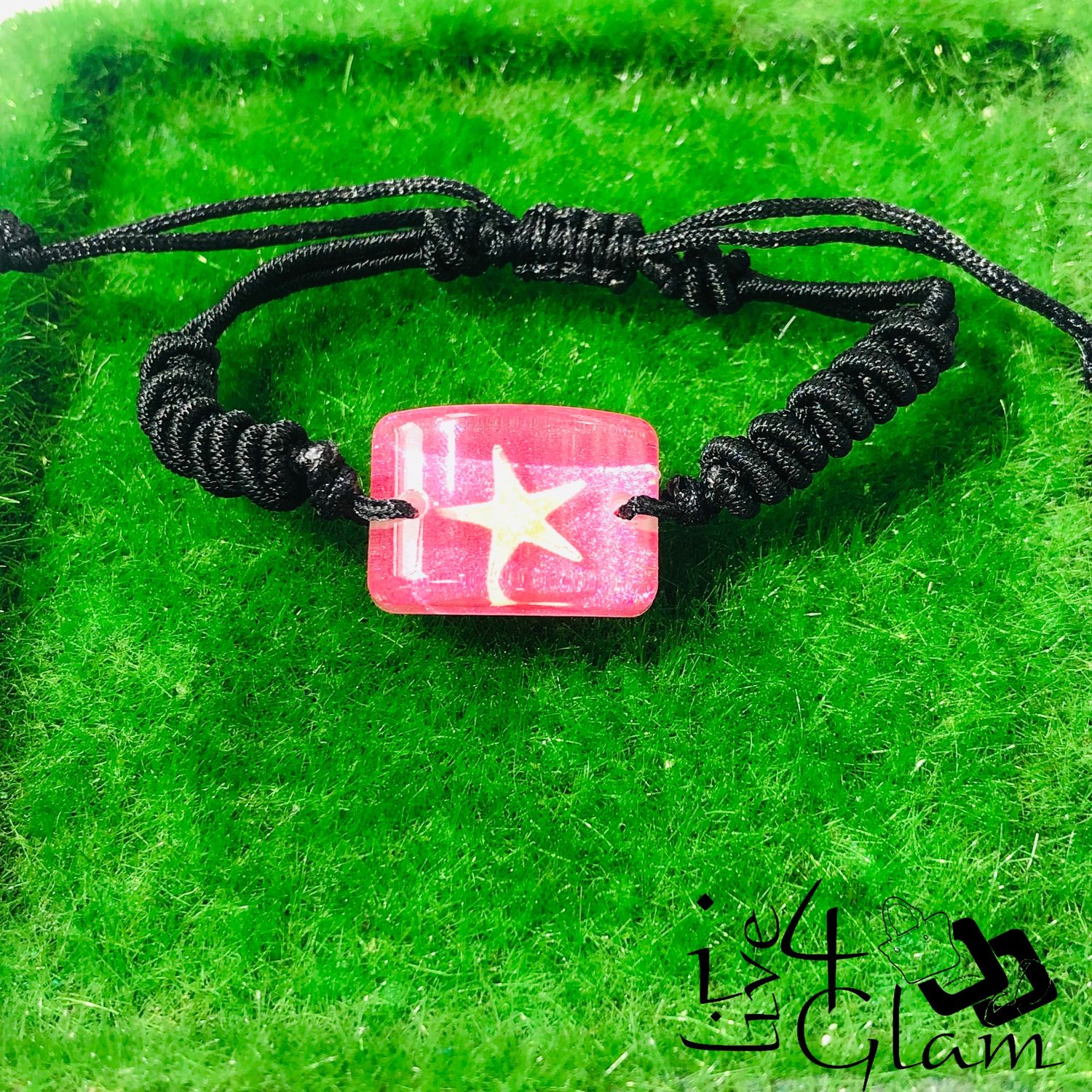 Real Animal Starfish Bracelet, Color: Pink