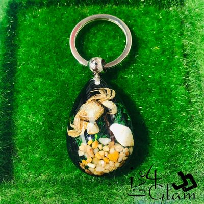 Real Animal Crab Teardrop Shape Keychain