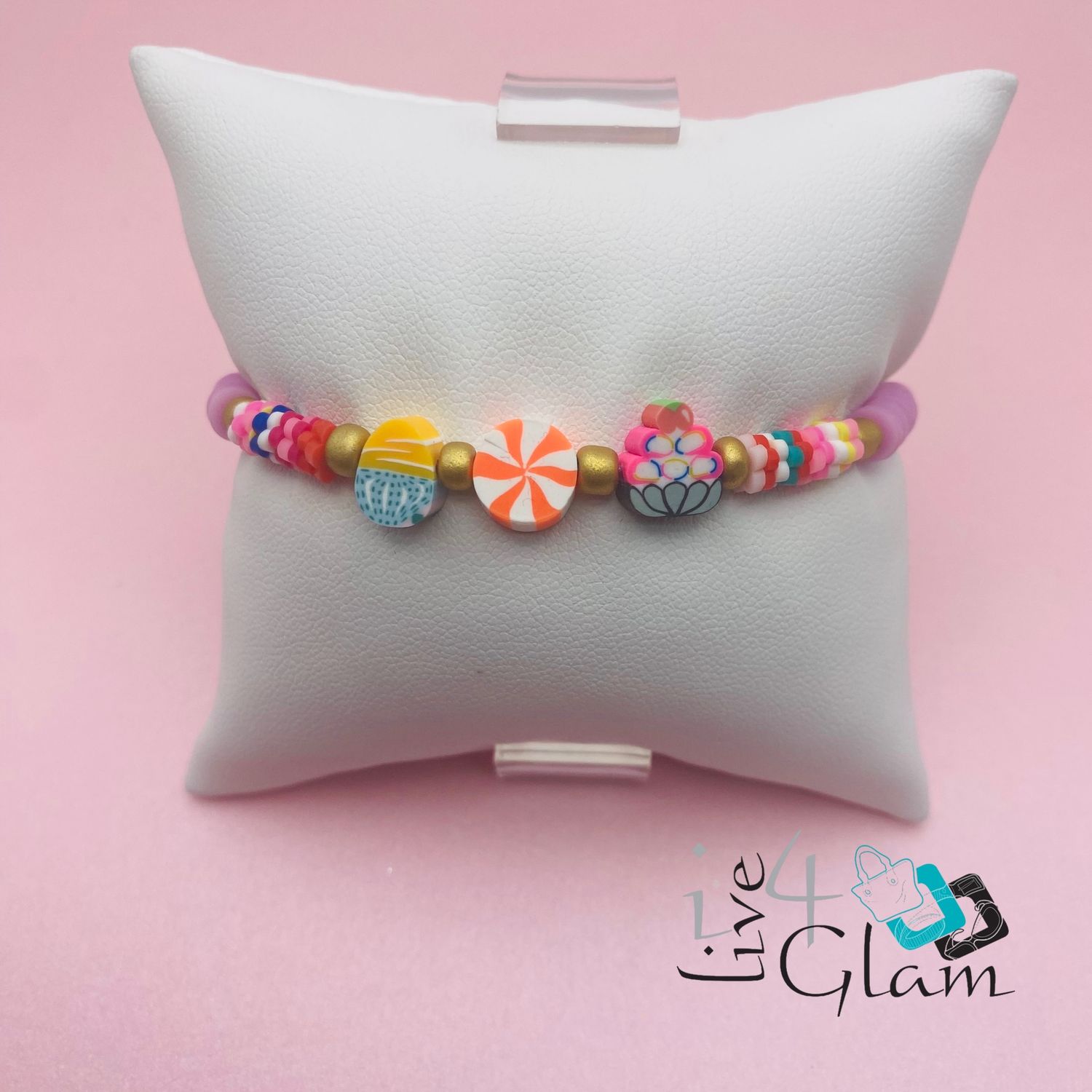 Candy Pull String Bracelet, Color: Purple